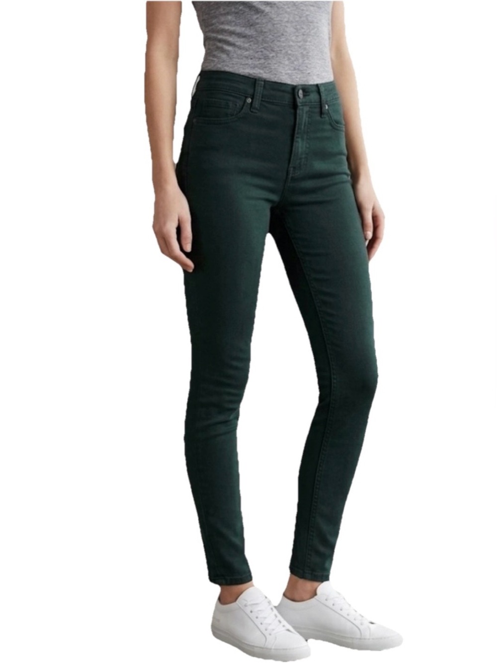 Free People Women’s Teal Green Cotton Jeans Size 25